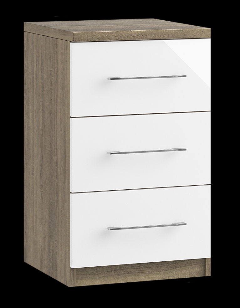 3 drawer bedside