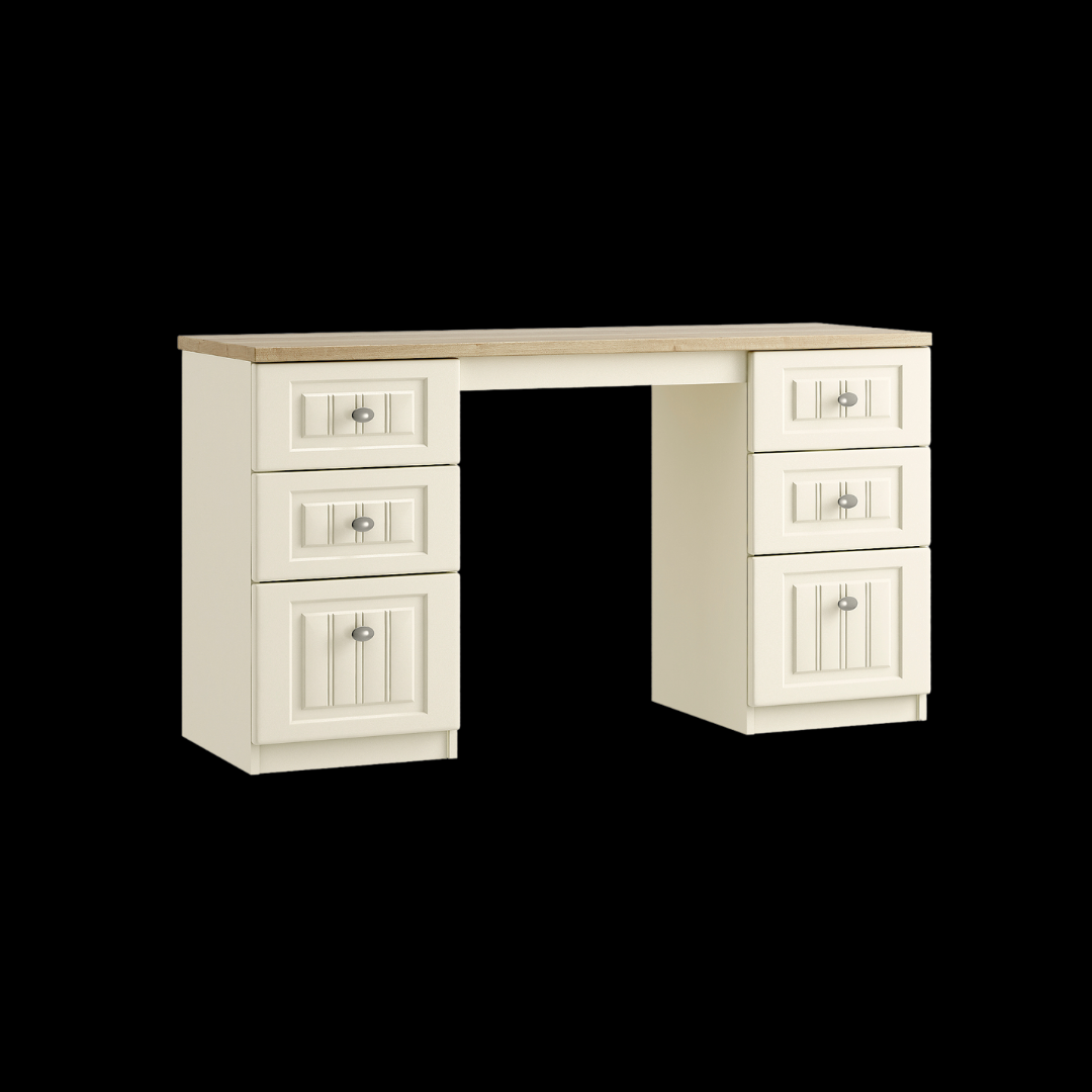 double pedestal dressing table