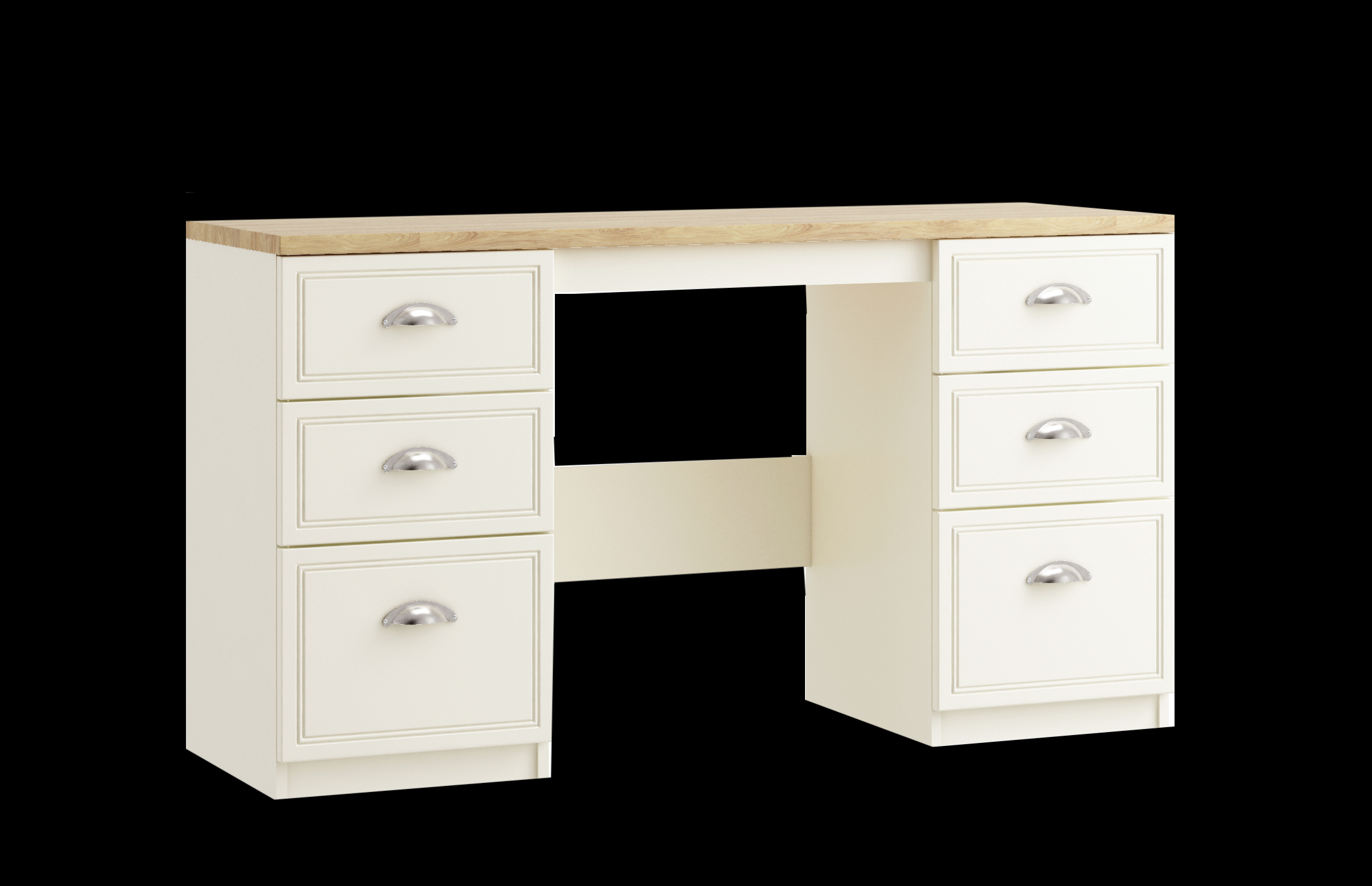 double pedestal dressing table