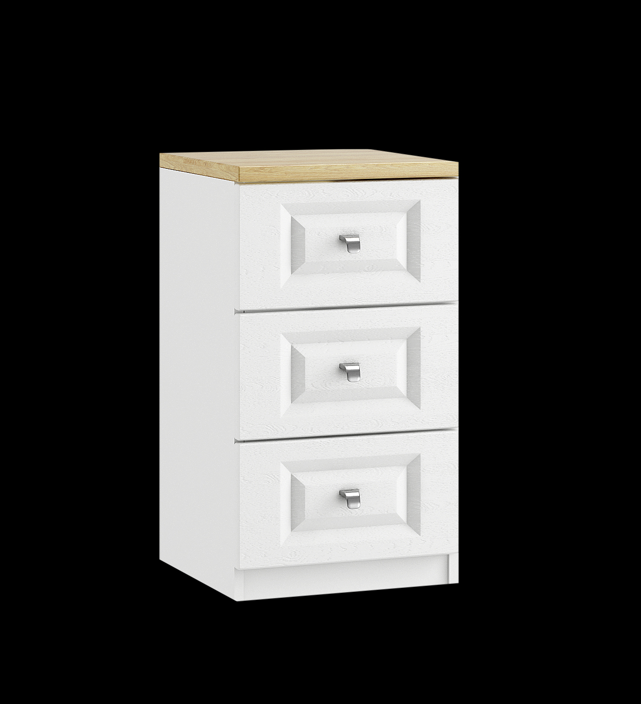 3 drawer bedside